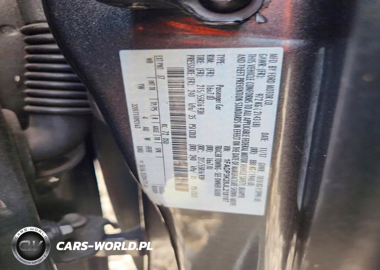 2018 Ford Focus Se VIN:1FADP3K28JL218187 - 13