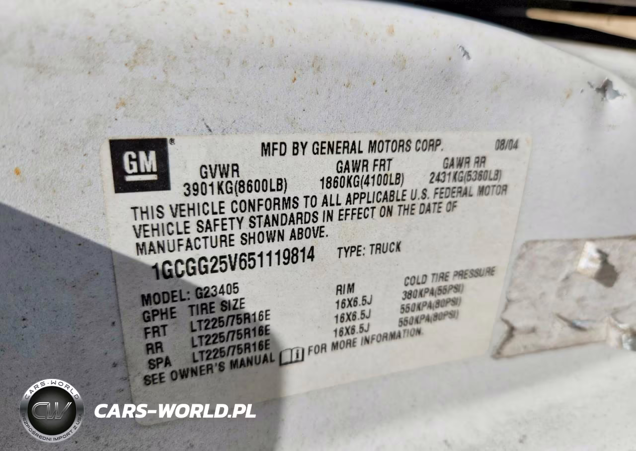 2005 Chevrolet Express 2500 Delivery Van VIN:1GCGG25V651119814 - 14
