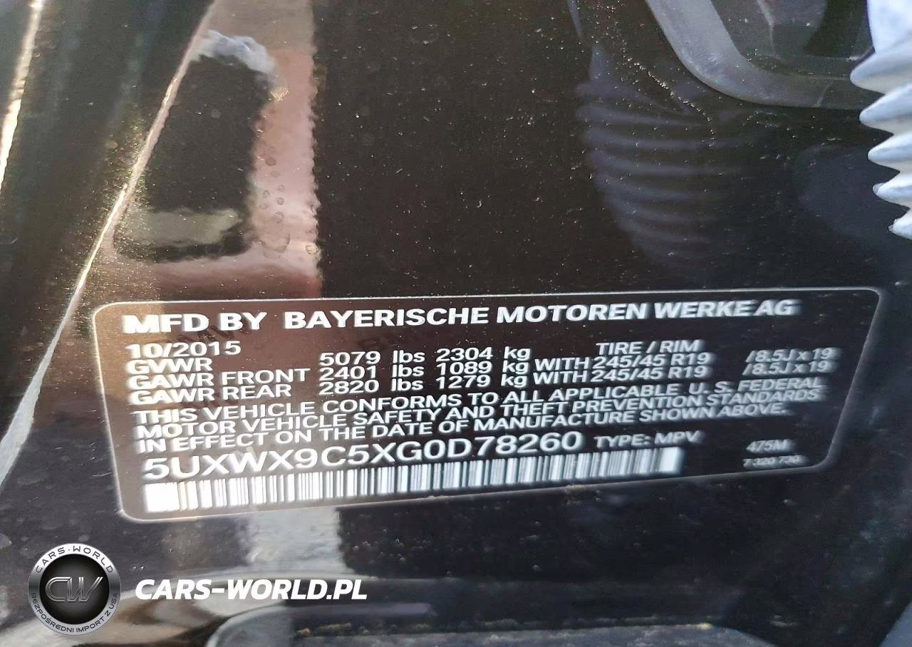 2016 BMW X3 xDrive28I VIN:5UXWX9C5XG0D78260 - 13