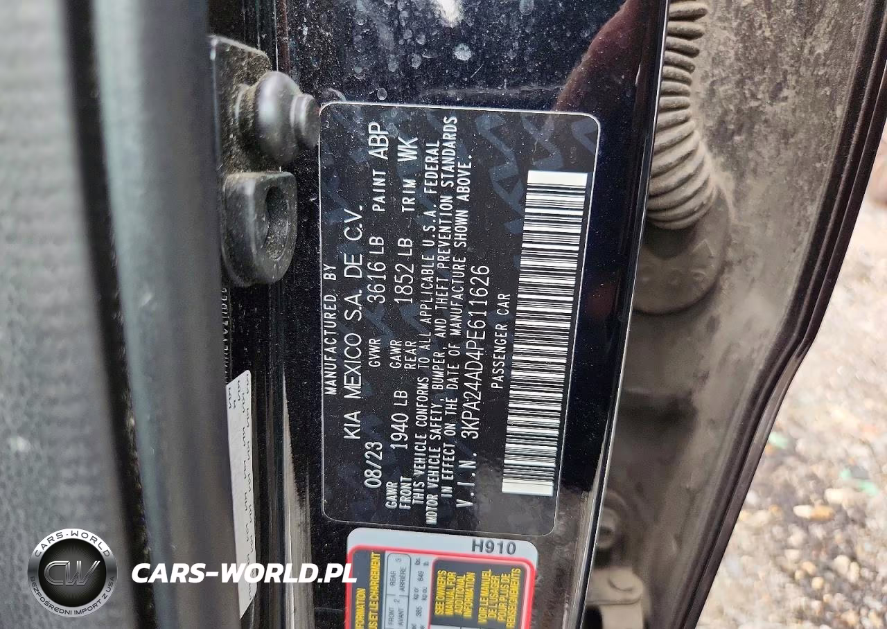 2023 Kia Rio S VIN:3KPA24AD4PE611626 - 12