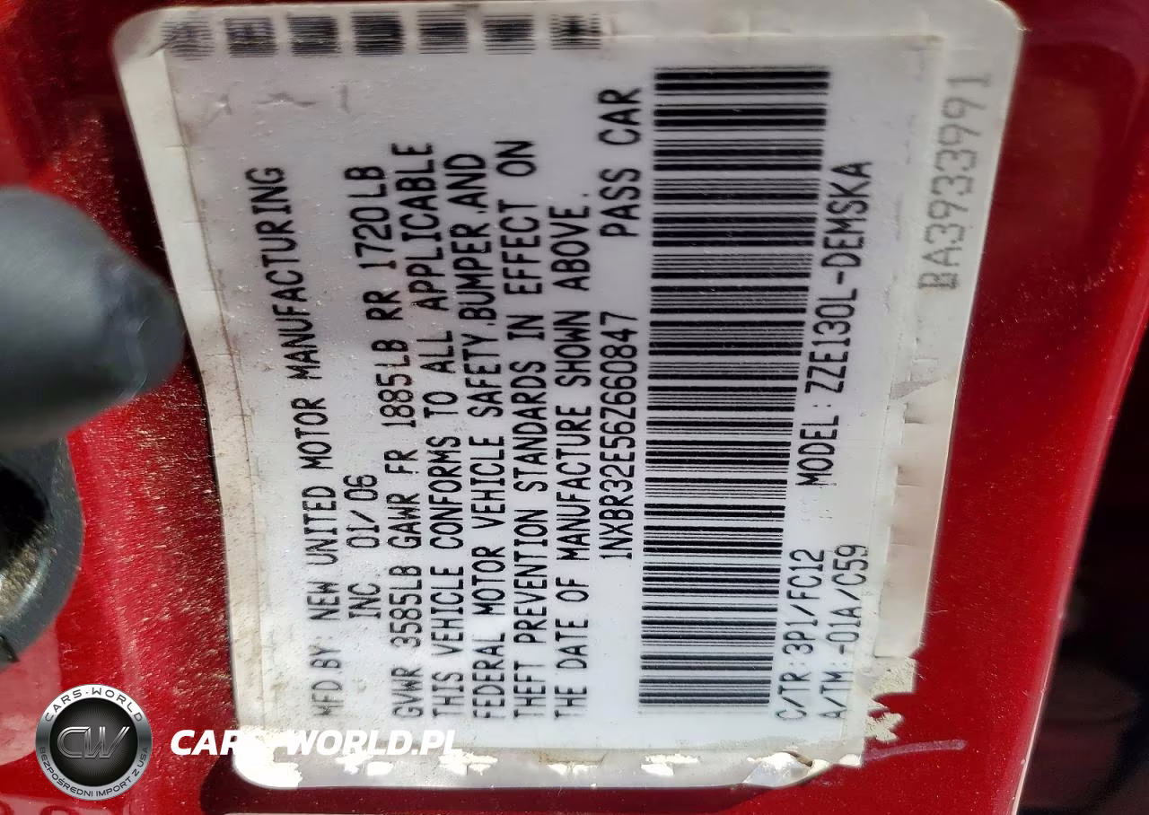 2006 Toyota Corolla S VIN:1NXBR32E56Z660847 - 12
