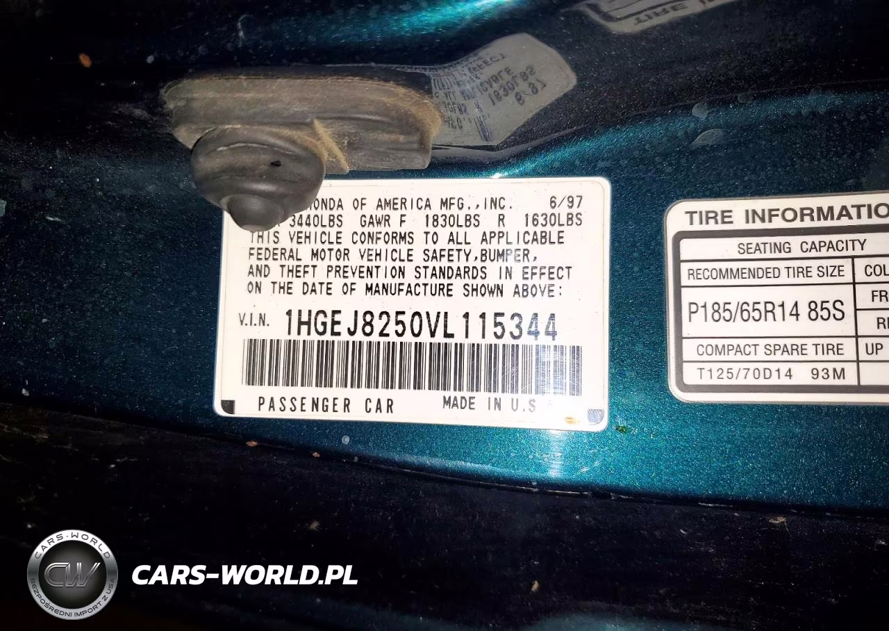 1997 Honda Civic Ex VIN:1HGEJ8250VL115344 - 12