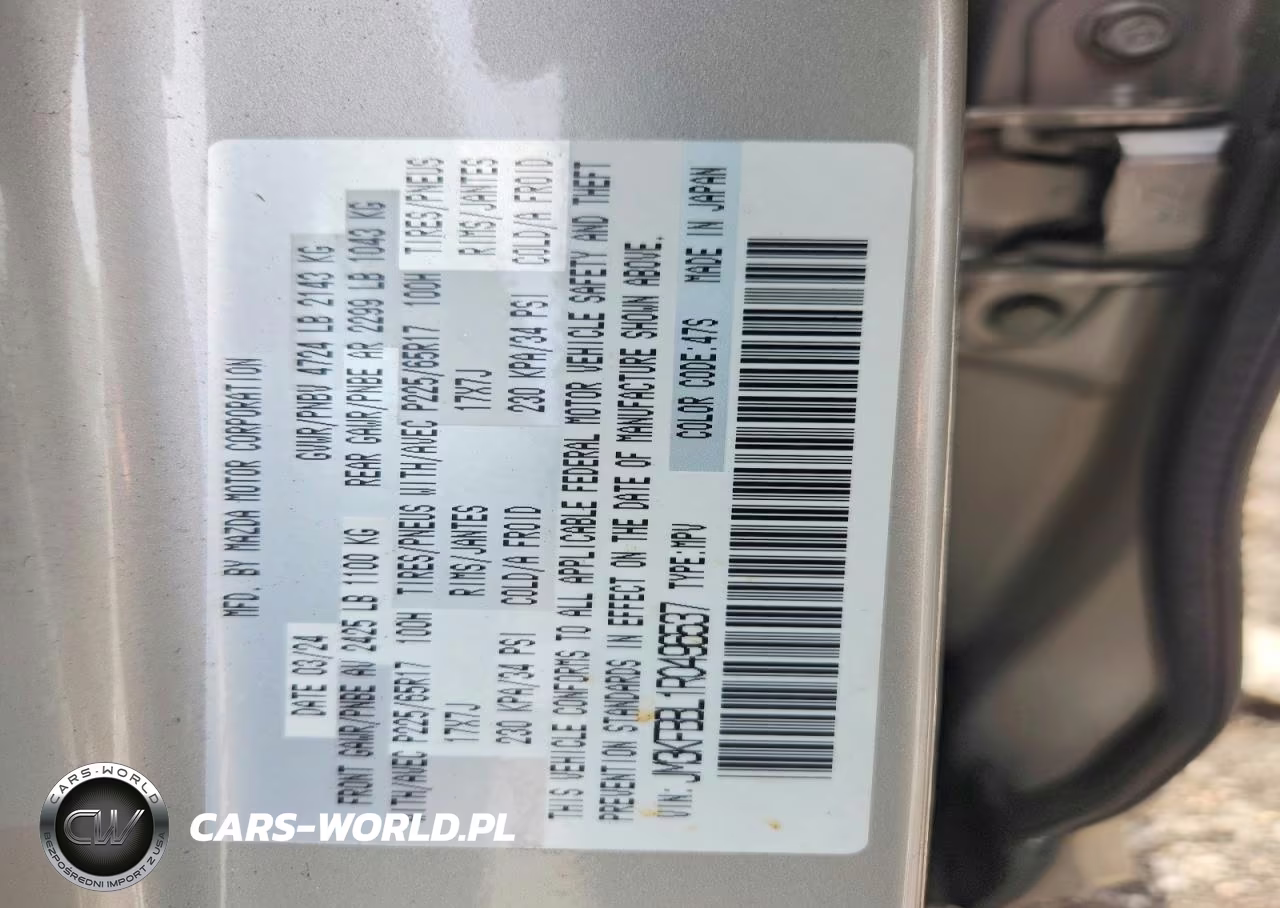 2024 Mazda Cx-5 Select VIN:JM3KFBBL1R0496537 - 14