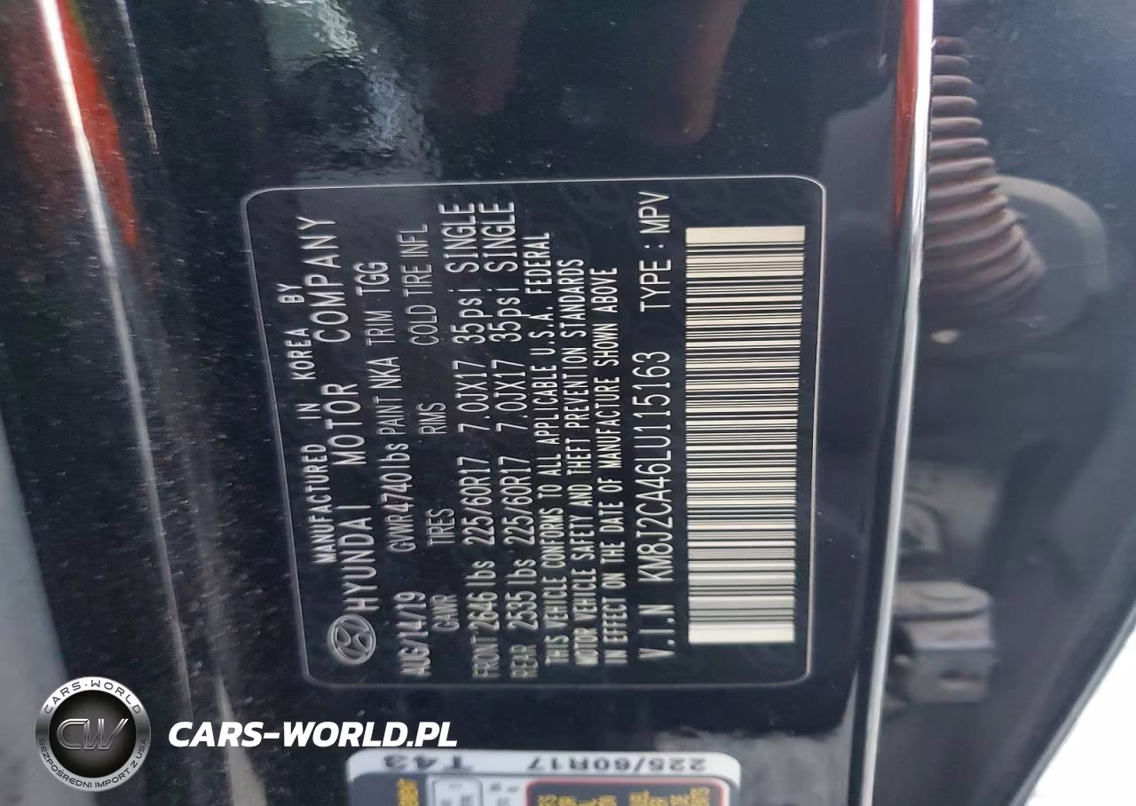 2020 Hyundai Tucson Se VIN:KM8J2CA46LU115163 - 12