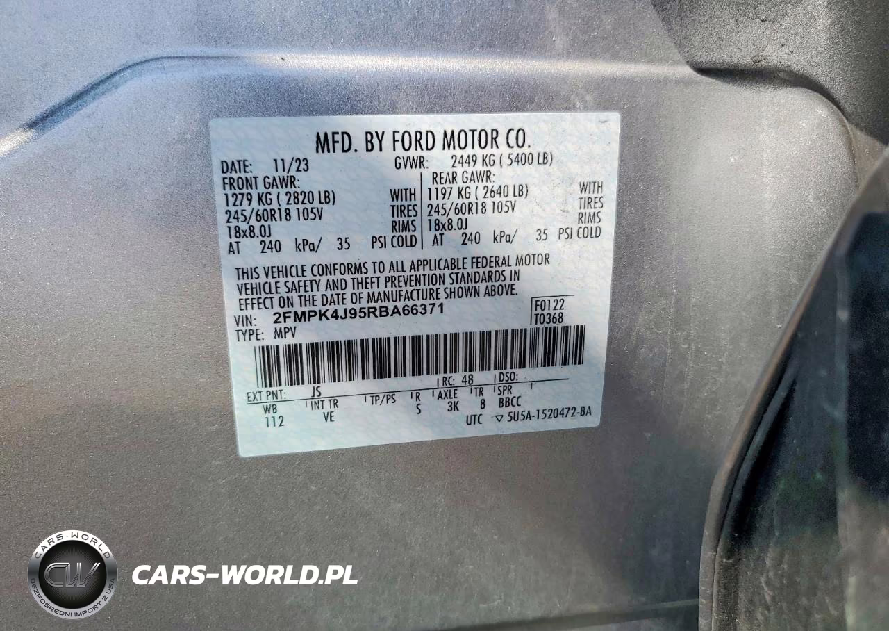2024 Ford Edge Sel VIN:2FMPK4J95RBA66371 - 13