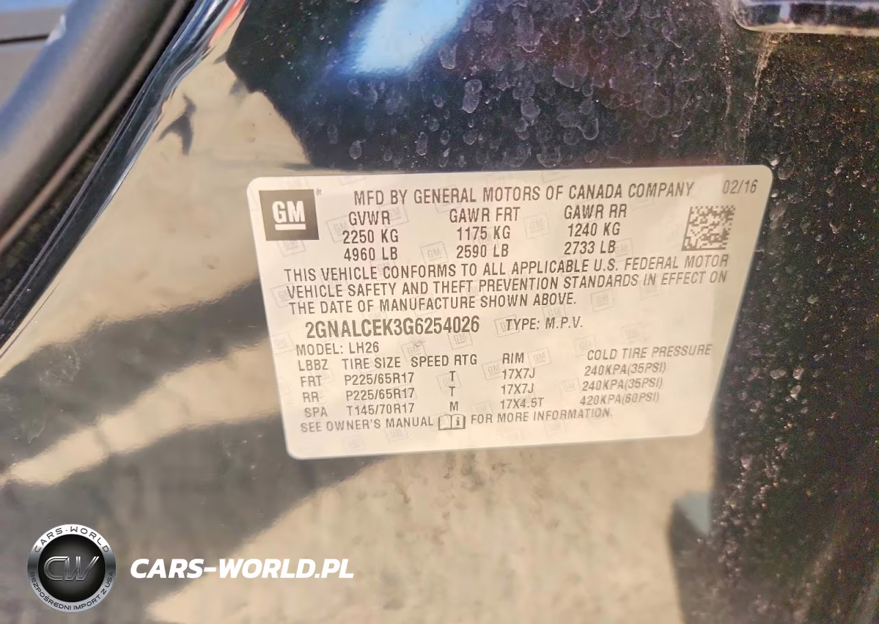 2016 Chevrolet Equinox Lt VIN:2GNALCEK3G6254026 - 13