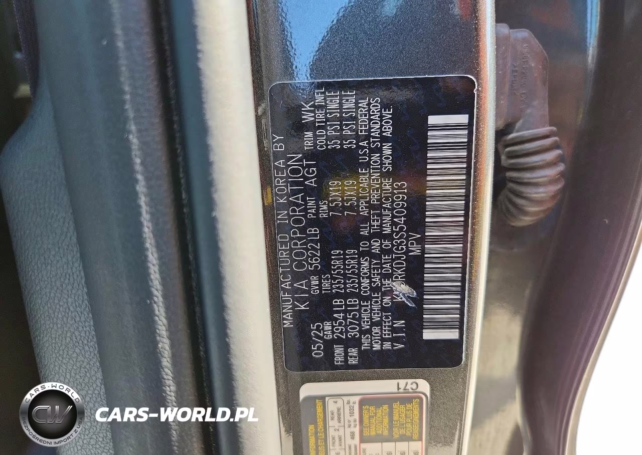 2025 Kia Sorento Sxp VIN:KNDRKDJG3S5409913 - 12