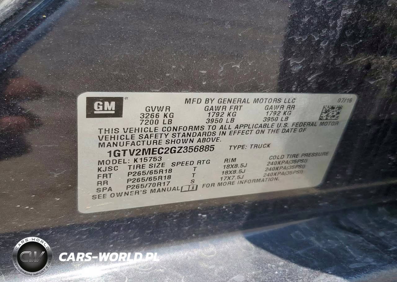 2016 GMC Sierra K1500 Sle VIN:1GTV2MEC2GZ356885 - 12