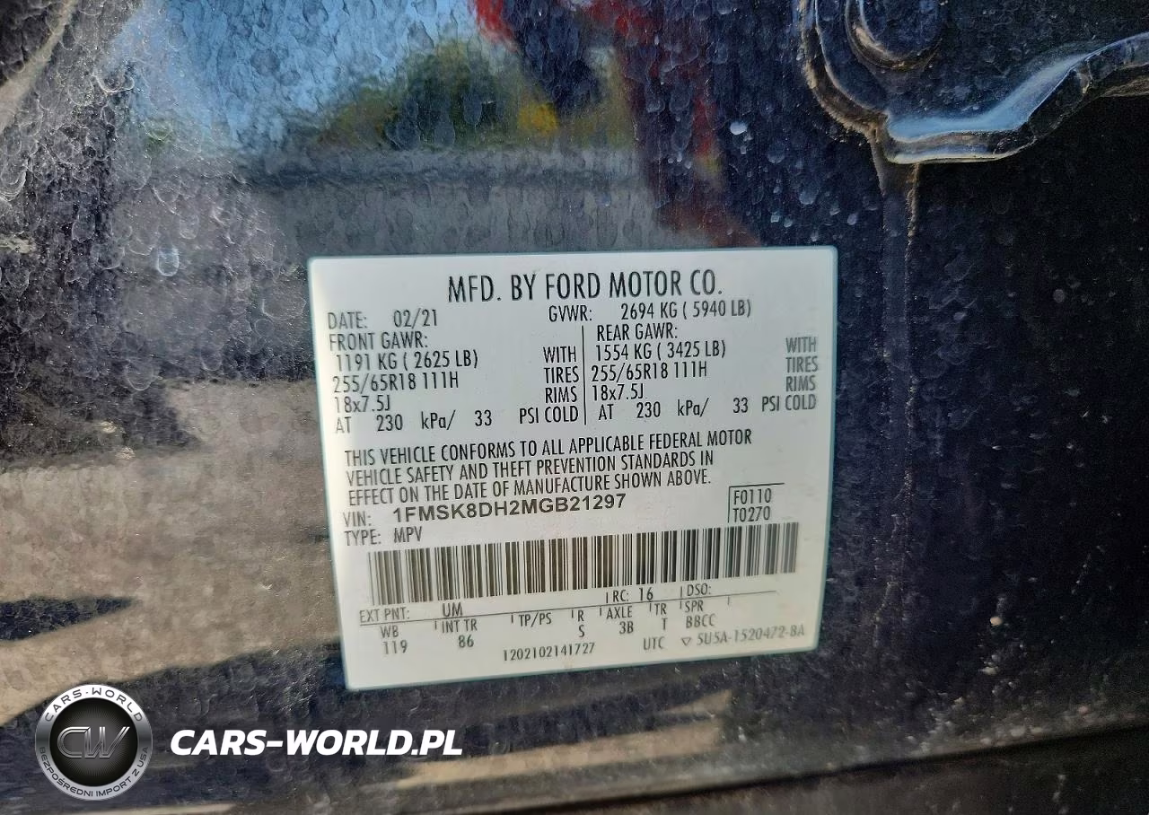 2021 Ford Explorer Xlt VIN:1FMSK8DH2MGB21297 - 14