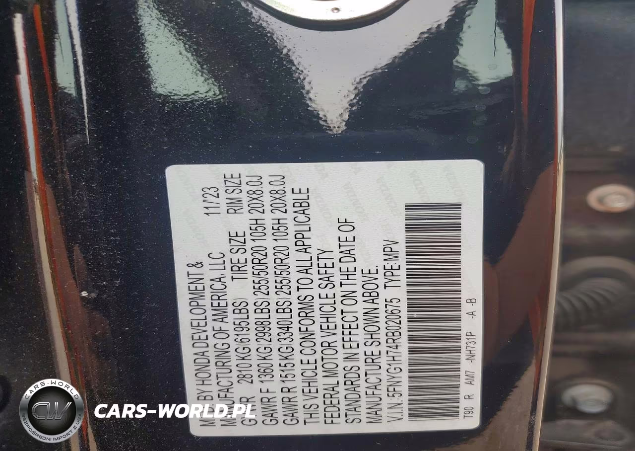 2024 Honda Pilot Touring VIN:5FNYG1H74RB020675 - 13