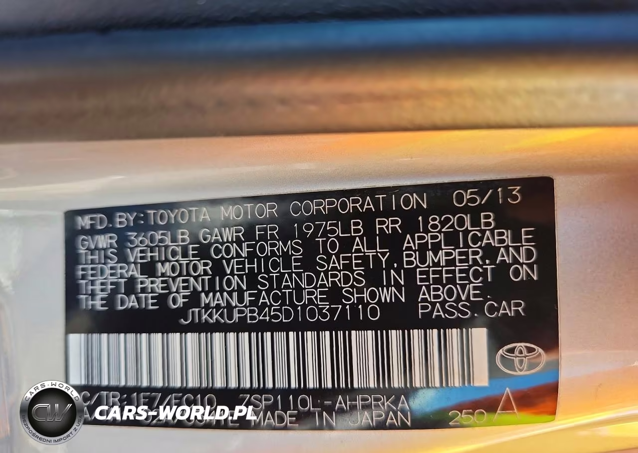 2013 Scion Xd Base VIN:JTKKUPB45D1037110 - 12