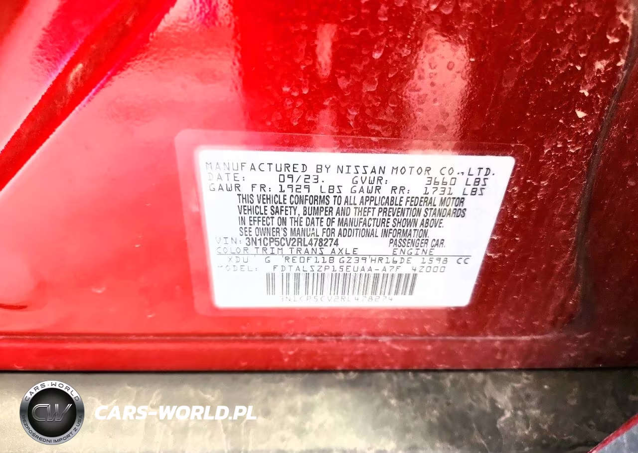 2024 Nissan Kicks Sv VIN:3N1CP5CV2RL478274 - 13