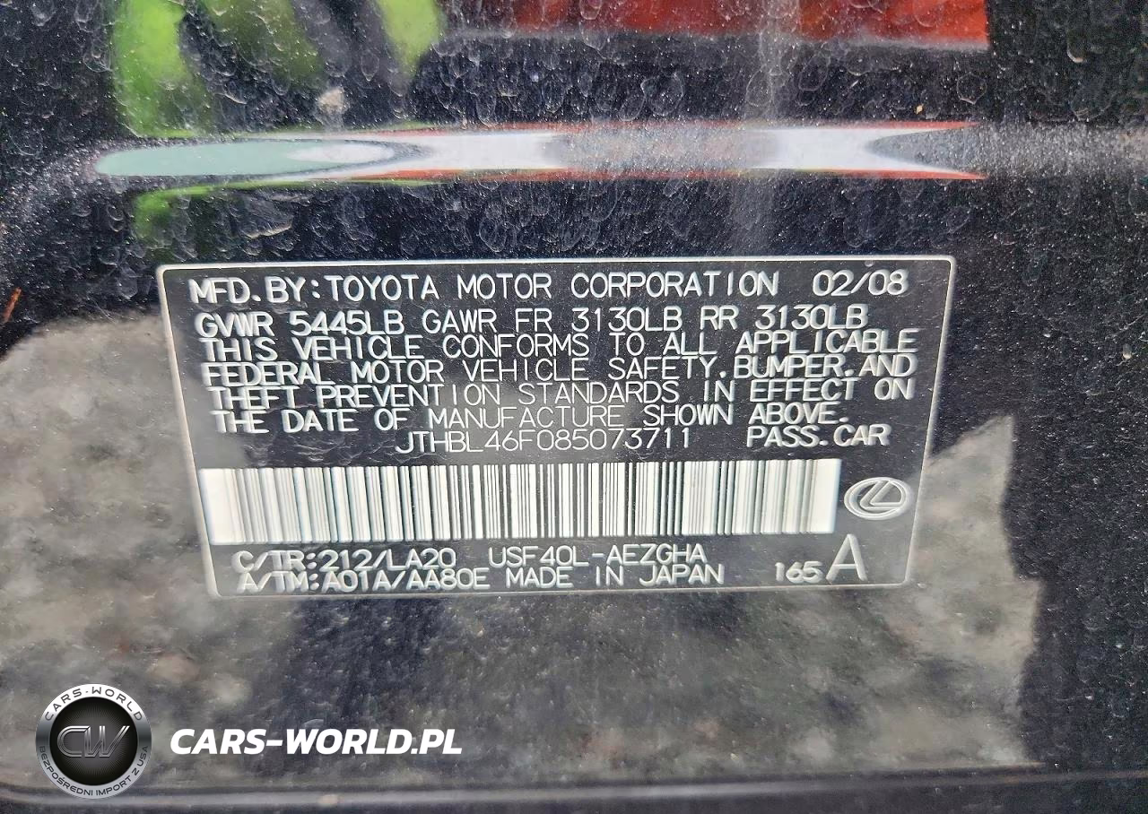 2008 Lexus Ls 460 VIN:JTHBL46F085073711 - 13
