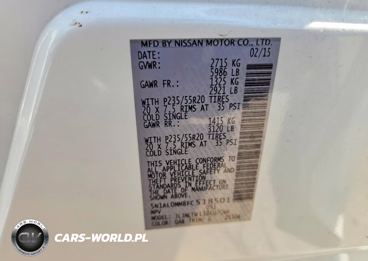 2015 Infiniti Qx60 Base VIN:5N1AL0MM8FC518501 - 13