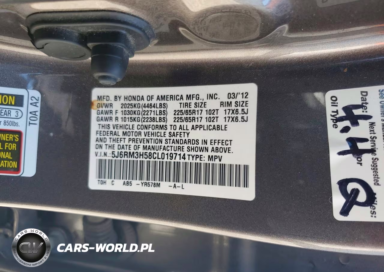2012 Honda Cr-V Ex VIN:5J6RM3H58CL019714 - 13