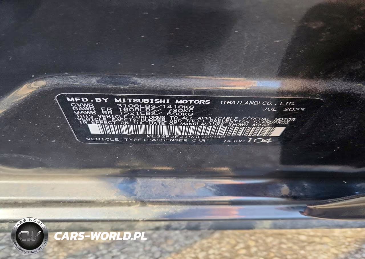 2024 Mitsubishi Mirage G4 Es VIN:ML32FUFJ1RHF02096 - 12