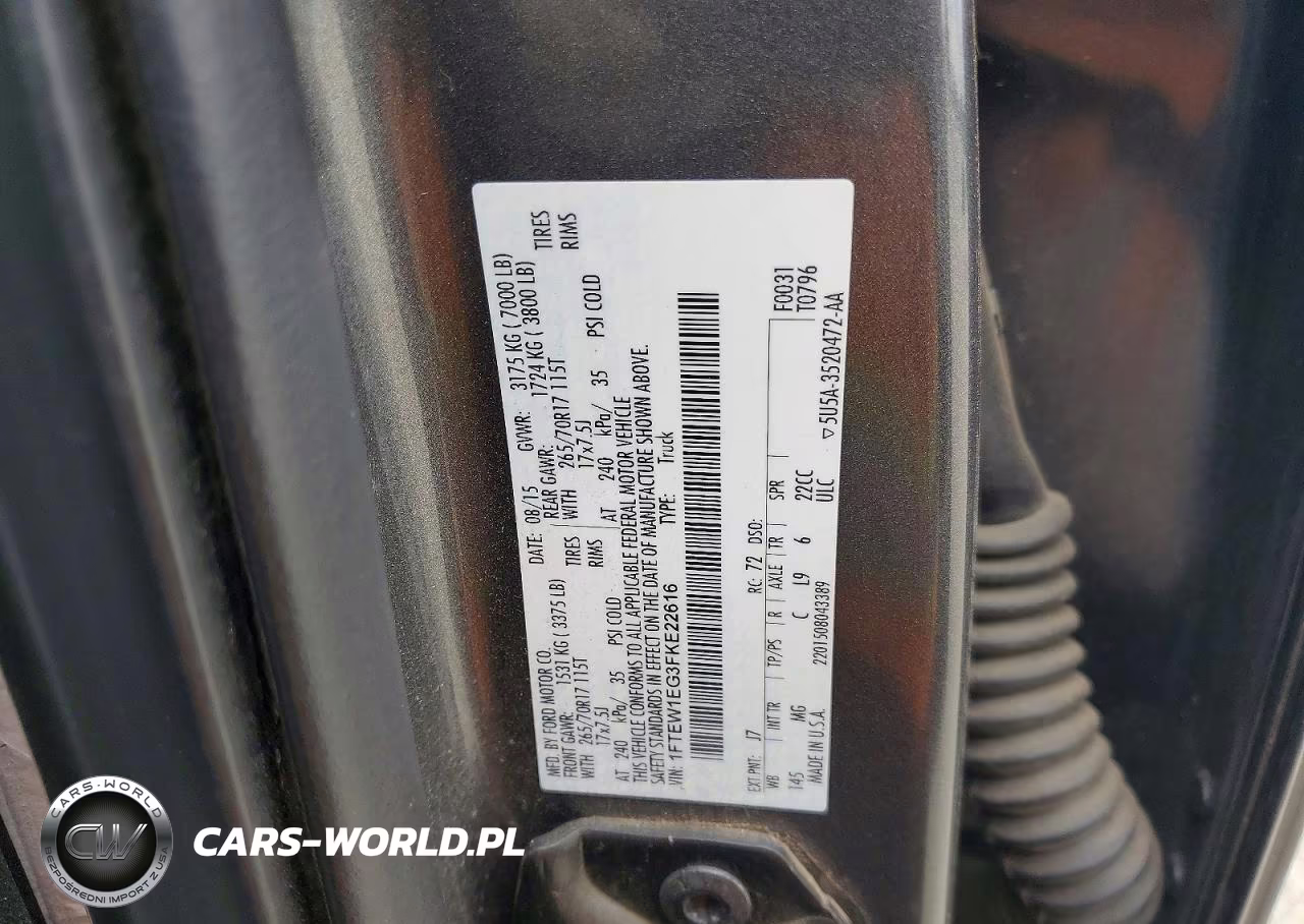 2015 Ford F150 Supercrew VIN:1FTEW1EG3FKE22616 - 12