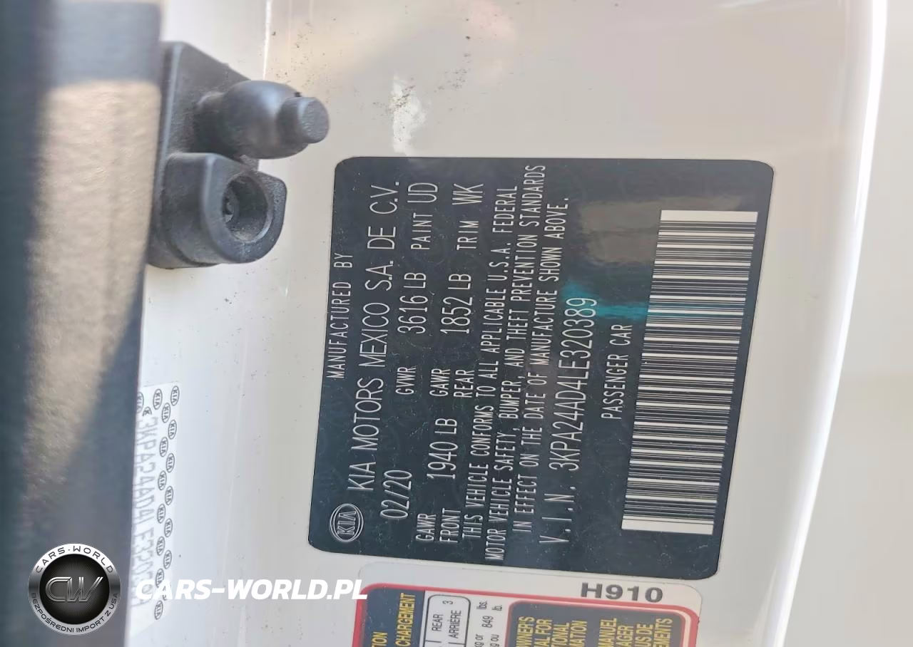 2020 Kia Rio Lx VIN:3KPA24AD4LE320389 - 12