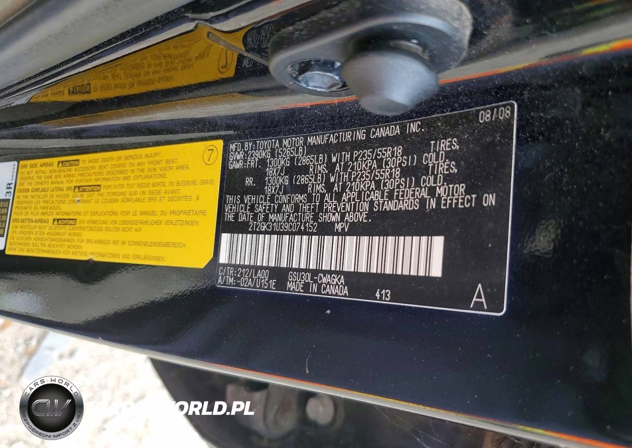2009 Lexus Rx 350 VIN:2T2GK31U39C074152 - 12