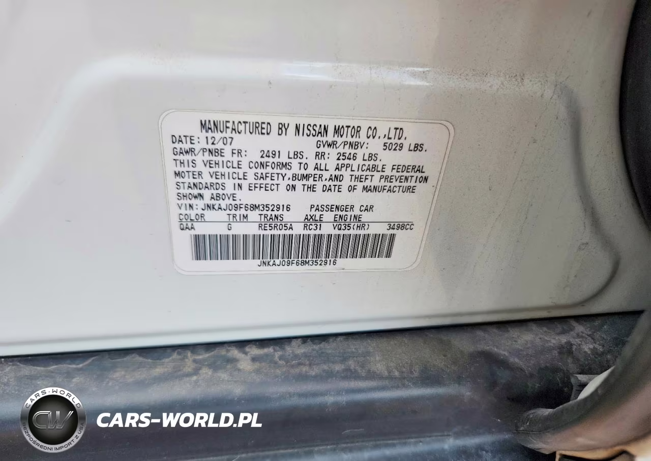 2008 Infiniti Ex35 Base VIN:JNKAJ09F68M352916 - 12
