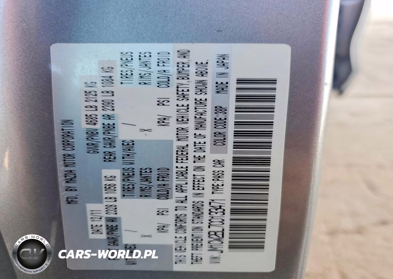 2012 Mazda 5 VIN:JM1CW2BL7C0133471 - 13