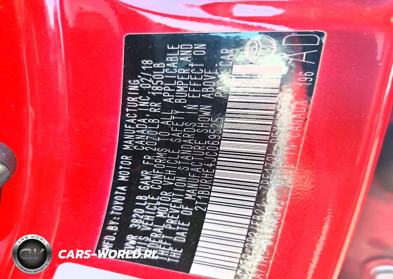 2018 Toyota Corolla Le VIN:2T1BURHE4JC069525 - 12