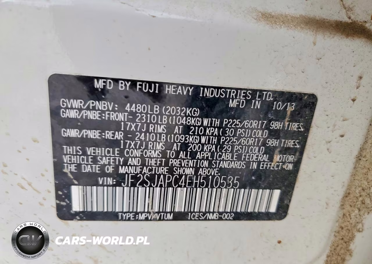 2014 Subaru Forester 2.5I Touring VIN:JF2SJAPC4EH510535 - 13