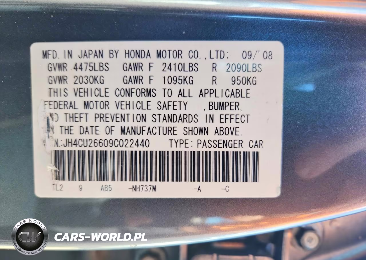 2009 Acura Tsx VIN:JH4CU26609C022440 - 12