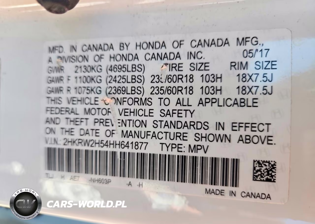 2017 Honda Cr-V Ex VIN:2HKRW2H54HH641877 - 13