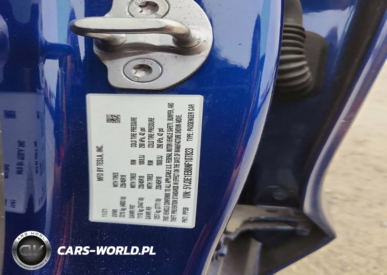 2022 Tesla Model 3 VIN:5YJ3E1EB8NF107823 - 12