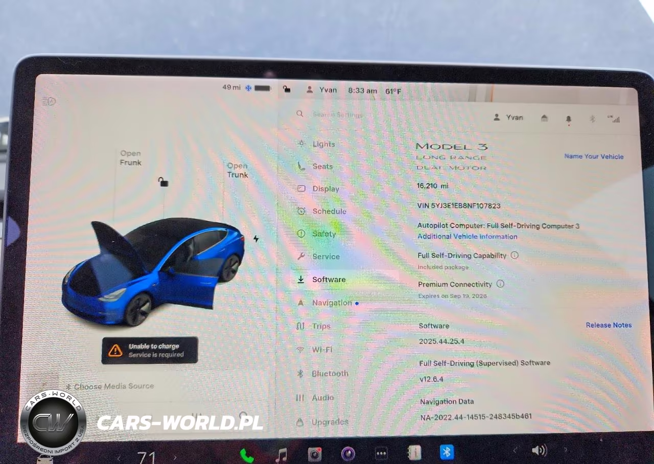 2022 Tesla Model 3 VIN:5YJ3E1EB8NF107823 - 9