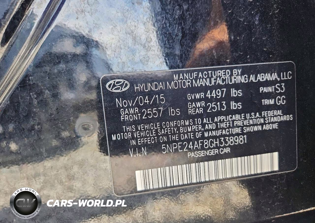 2016 Hyundai Sonata Se VIN:5NPE24AF8GH338981 - 12