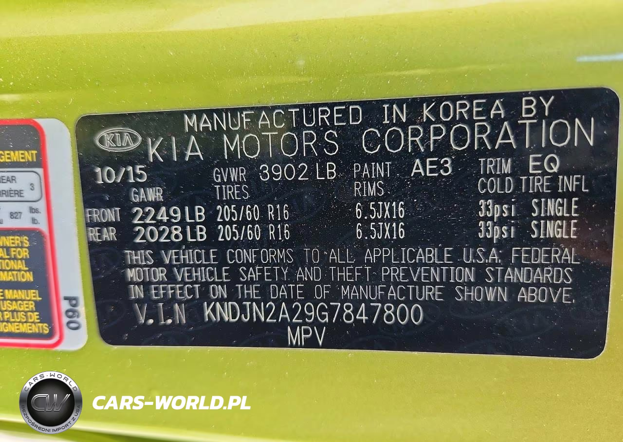 2016 Kia Soul Base VIN:KNDJN2A29G7847800 - 12