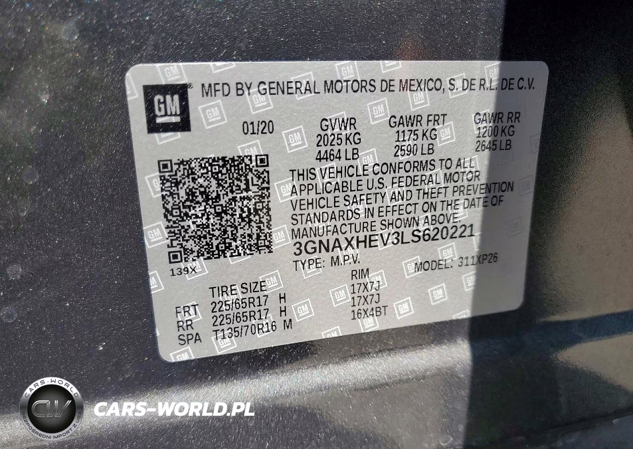 2020 Chevrolet Equinox Ls VIN:3GNAXHEV3LS620221 - 14
