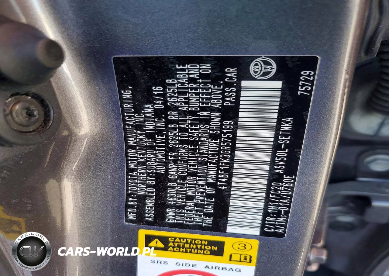 2016 Toyota Camry Le VIN:4T4BF1FK3GR575199 - 13