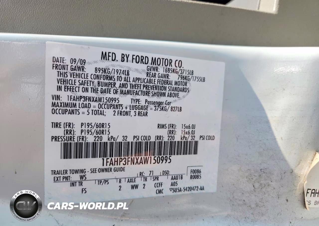 2010 Ford Focus Se VIN:1FAHP3FNXAW150995 - 12