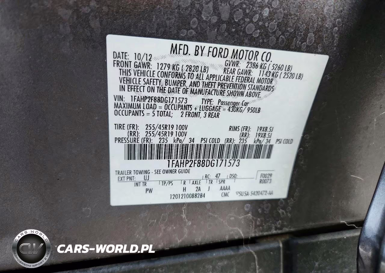 2013 Ford Taurus Limited VIN:1FAHP2F88DG171573 - 12