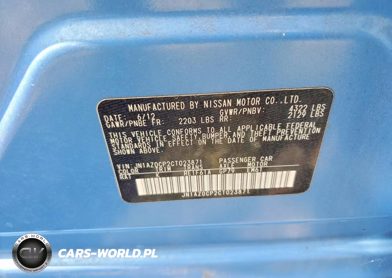 2012 Nissan Leaf Sv VIN:JN1AZ0CP2CT023871 - 12