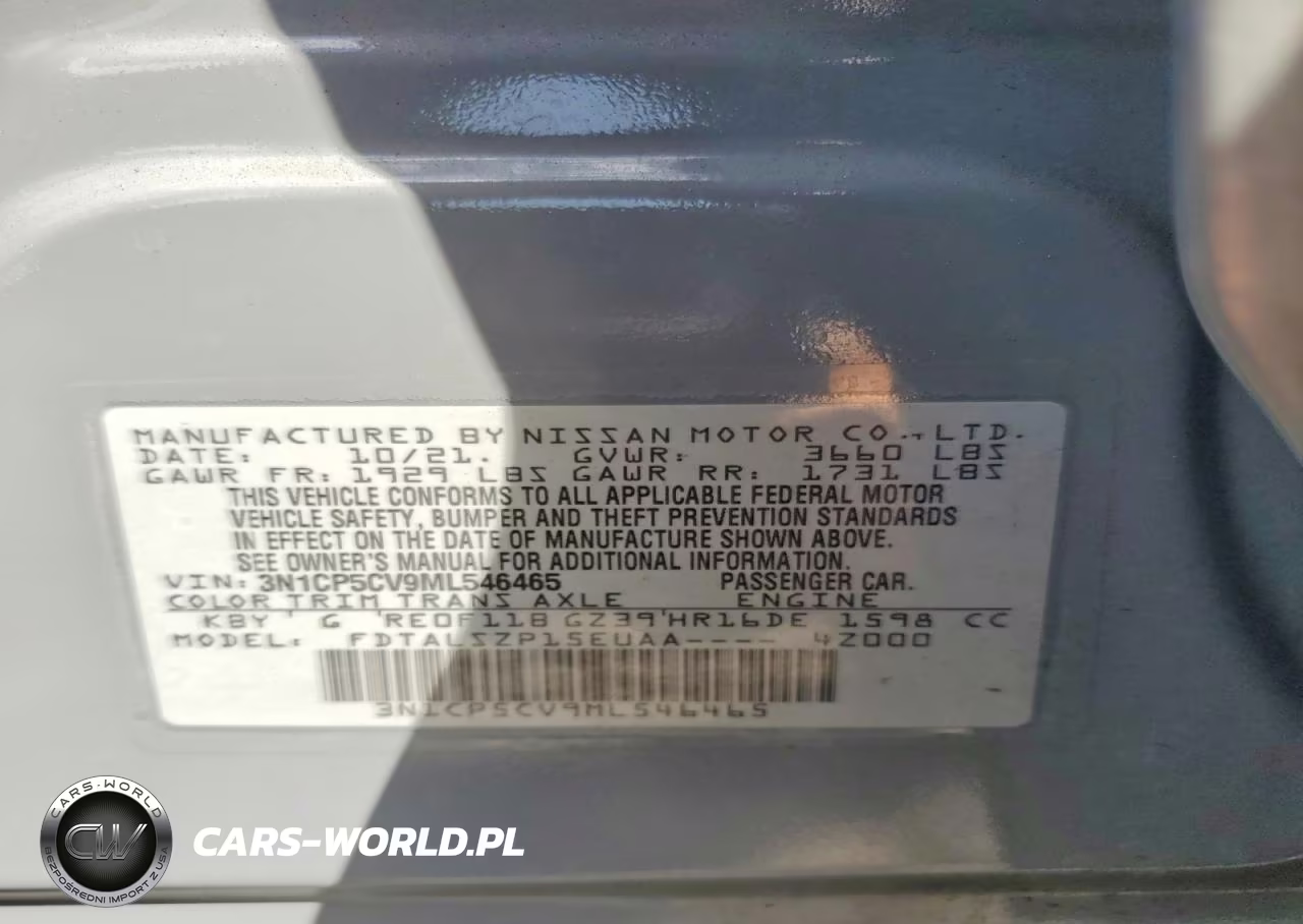 2021 Nissan Kicks Sv VIN:3N1CP5CV9ML546465 - 13
