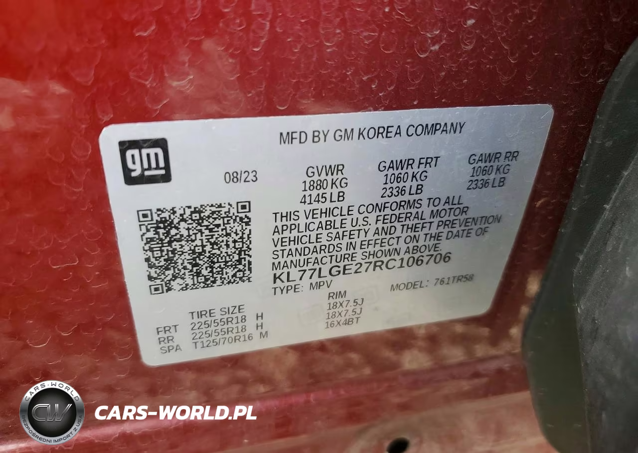 2024 Chevrolet Trax 1Rs VIN:KL77LGE27RC106706 - 14