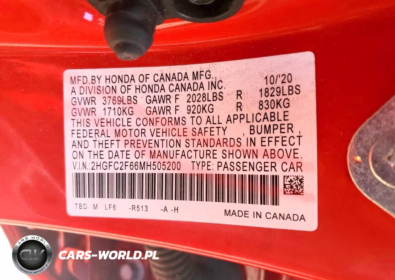 2021 Honda Civic Lx VIN:2HGFC2F66MH505200 - 12