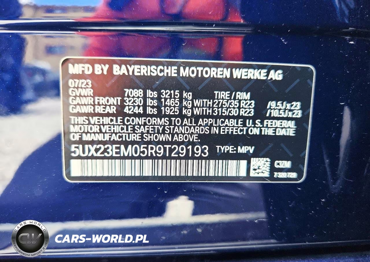 2024 BMW X7 xDrive40I VIN:5UX23EM05R9T29193 - 12
