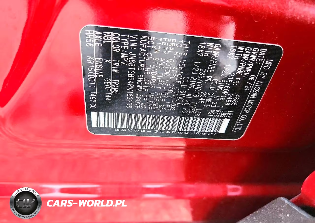 2024 Nissan Rogue Sv VIN:JN8BT3BB4RW183238 - 14