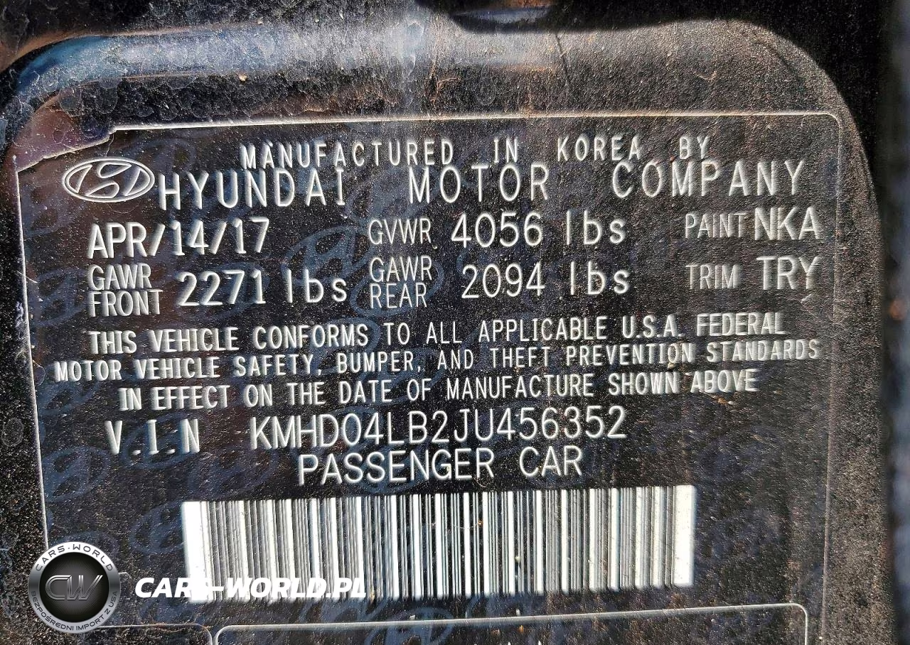 2018 Hyundai Elantra Sport VIN:KMHD04LB2JU456352 - 12