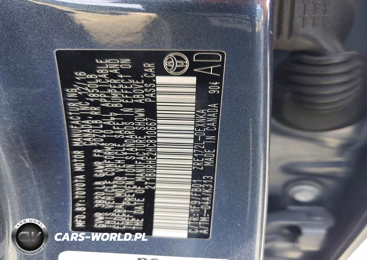 2017 Toyota Corolla Le VIN:2T1BURHE2HC810667 - 12