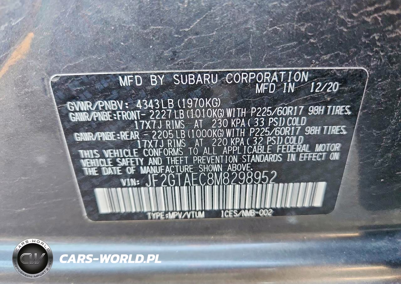 2021 Subaru Crosstrek Premium VIN:JF2GTAEC8M8298952 - 13