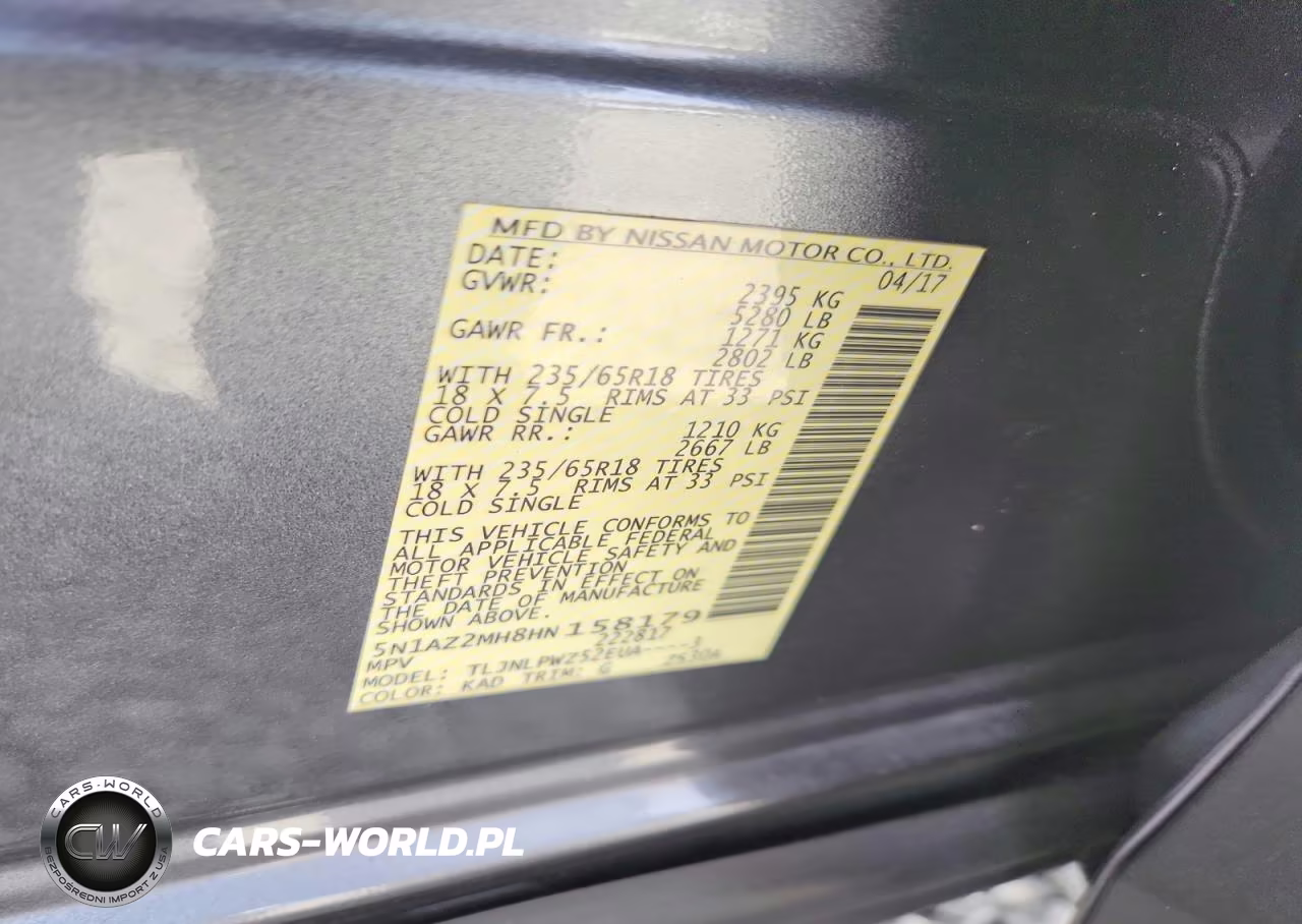 2017 Nissan Murano S VIN:5N1AZ2MH8HN158179 - 13