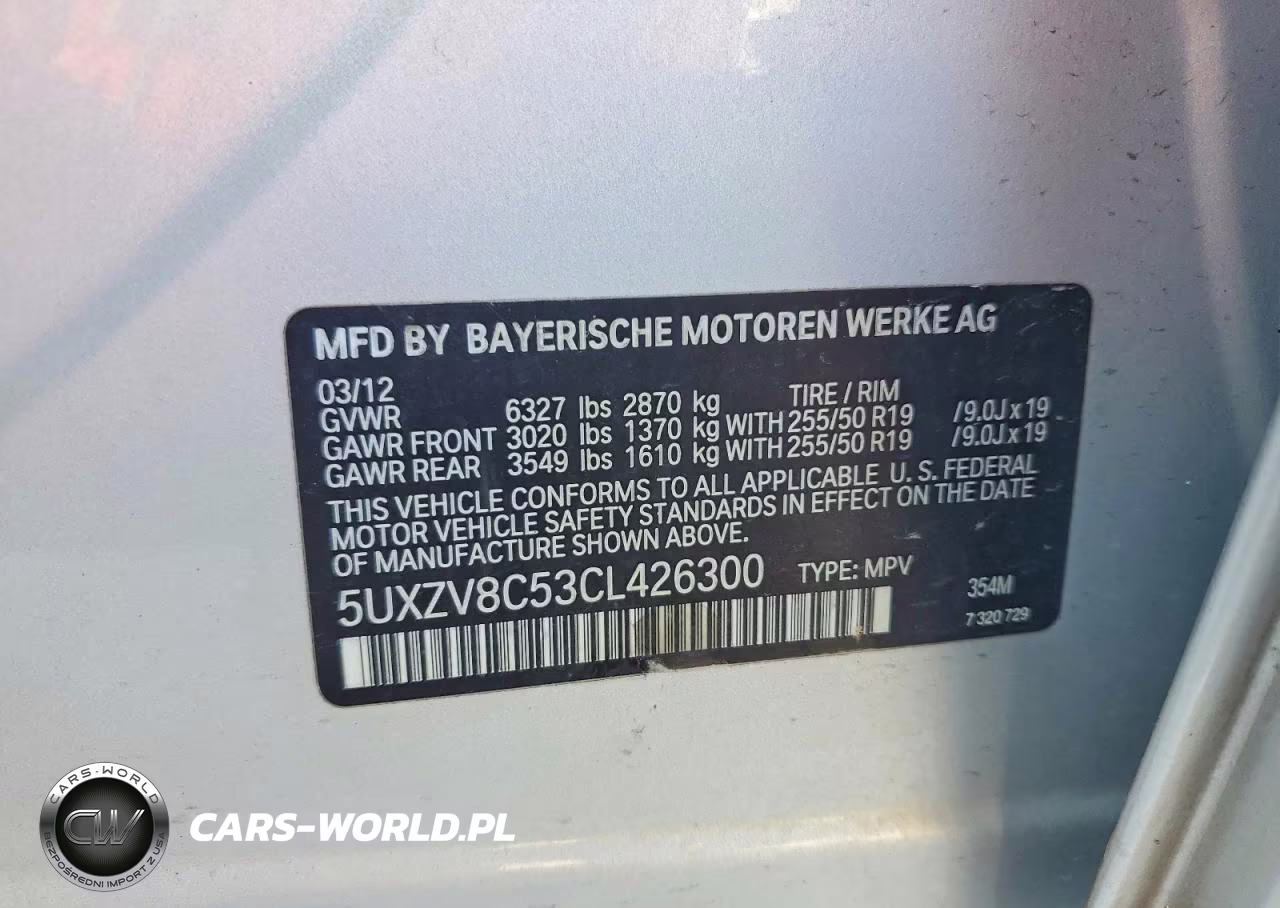 2012 BMW X5 xDrive50I VIN:5UXZV8C53CL426300 - 13