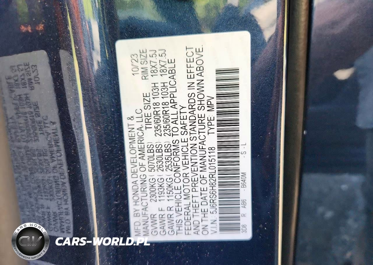 2024 Honda Cr-V Sport-L VIN:5J6RS6H82RL015118 - 13