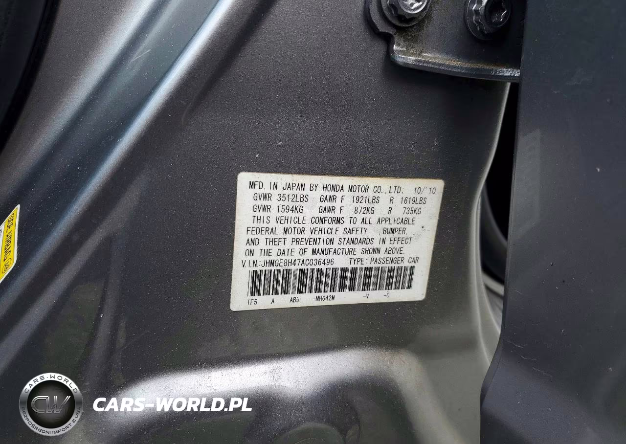 2010 Honda Fit Sport VIN:JHMGE8H47AC036496 - 13